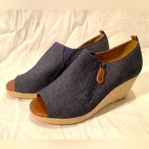 Comfortview Denim Wedges Size 9W